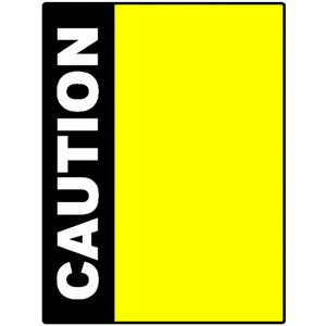 Signs - Danger & Caution - caution blank 2 - Public Domain C ...