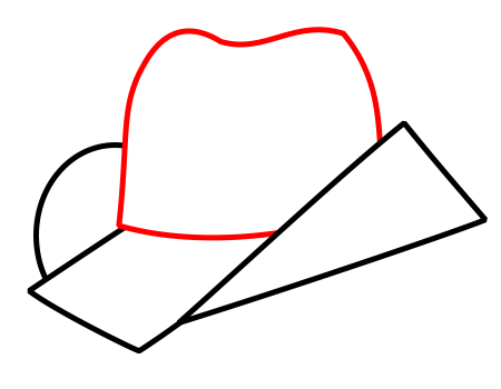 Drawing a cartoon cowboy hat