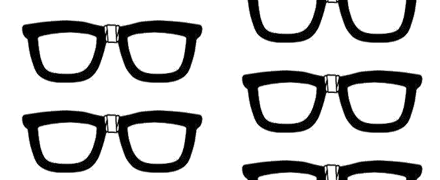 Nerd Glasses With Tape Blogger Template - Black-and-white Templates
