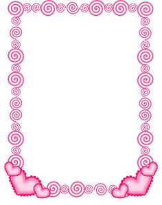 Heart page border clipart