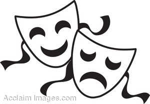Theatre Masks Clip Art - Tumundografico