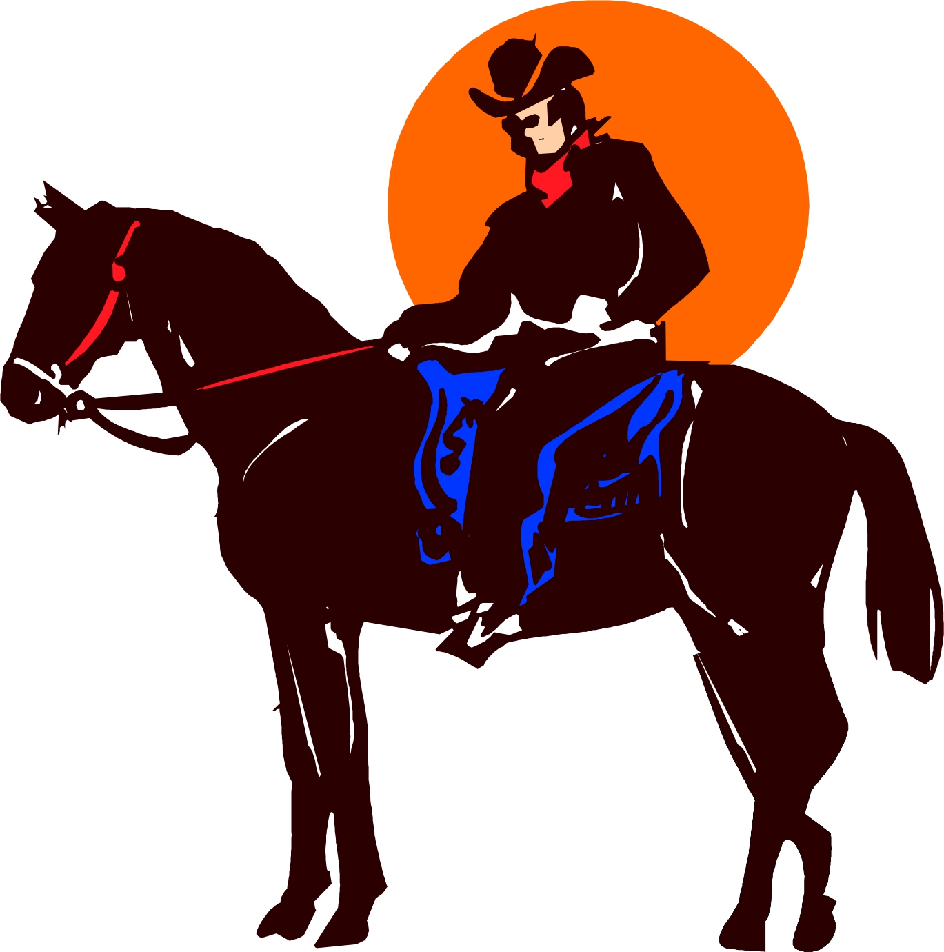 Cowboy On Horse Cartoon | Free Download Clip Art | Free Clip Art ...