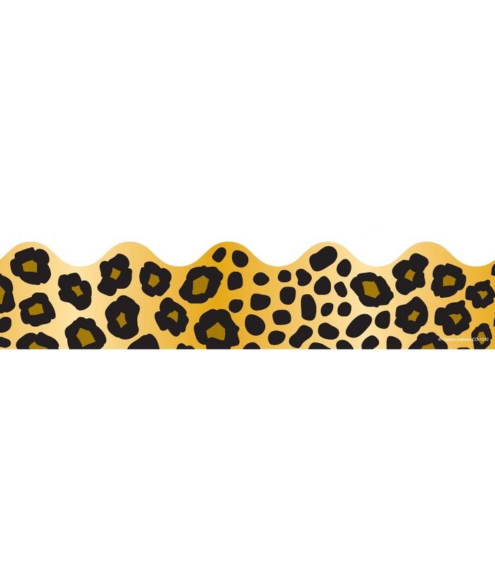 Leopard Print Bulletin Board Border, Scalloped | CD-1242
