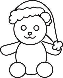 Teddy Bear Outline Clipart - Free Clipart Images