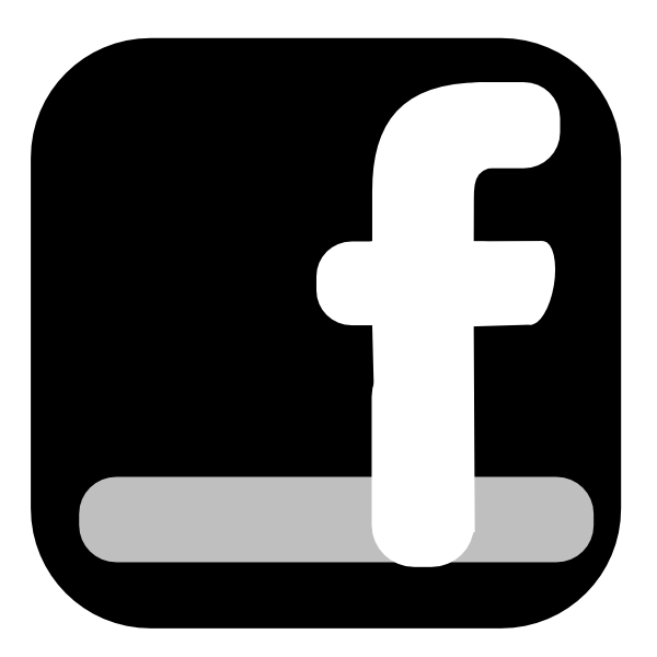 Black Facebook Icon Clipart