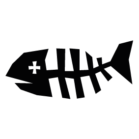 Fish Skeleton Silhouette | Silhouette of Fish Skeleton