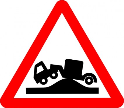 Road Signs High Road Bump clip art Vector clip art - Free vector ...