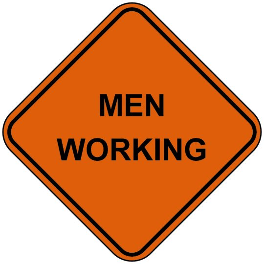 Men At Work Road Sign