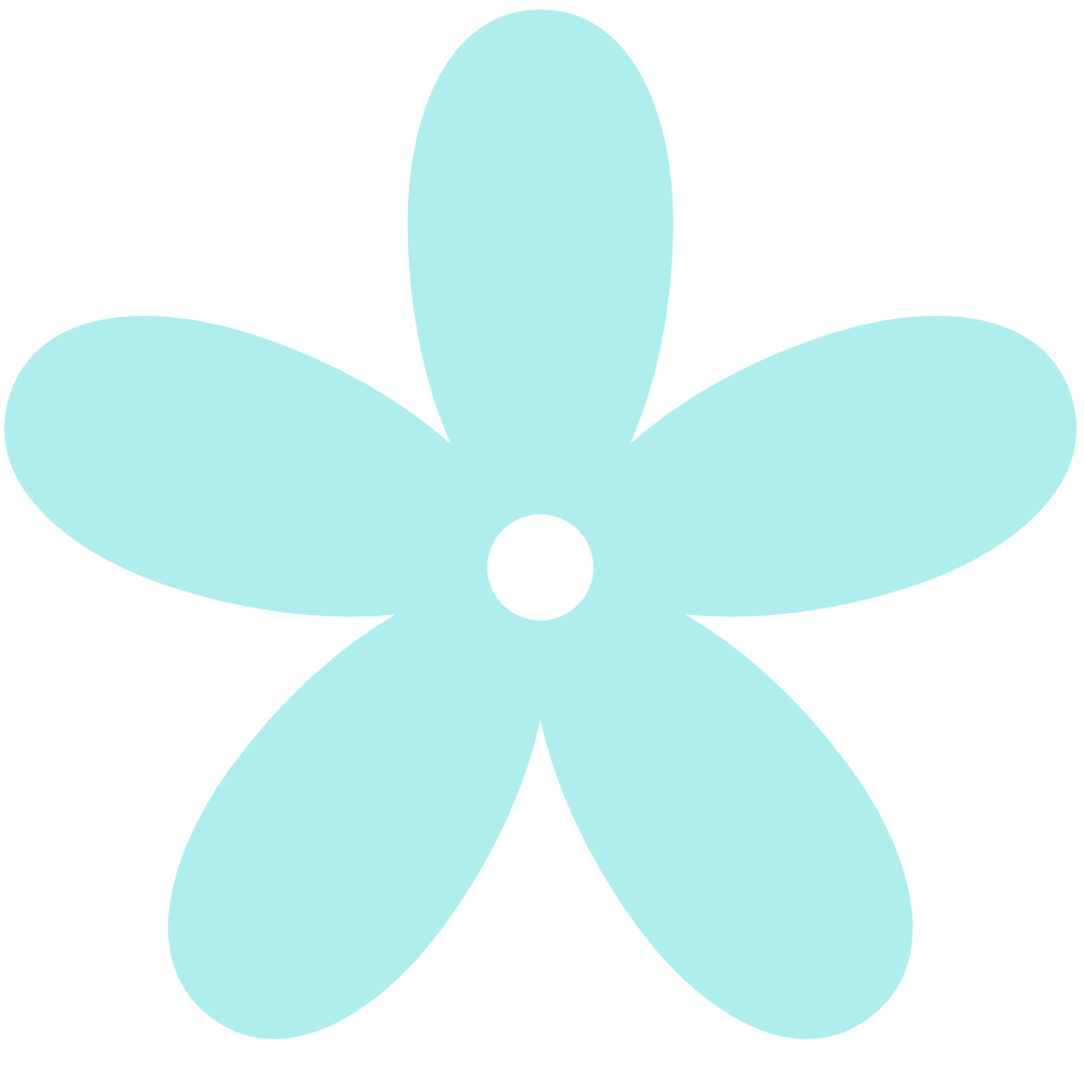 Retro Flower 8 Color Colour Pale Turquoise Peace xochi.info ...