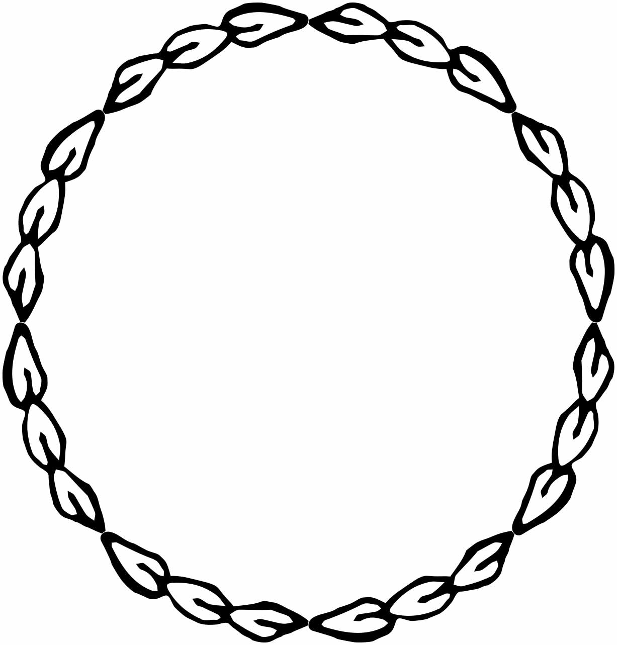 Vintage Floral Wreath Borders Clip Art Image Collection – with ...