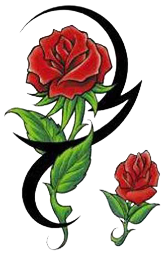 Tribal Rose Tattoos- High Quality Photos and Flash Designs of ...