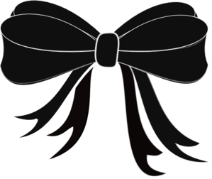 Black Bow Ribbon clip art - vector clip art online, royalty free ...