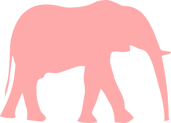 Pink Elephant clip art - vector clip art online, royalty free ...