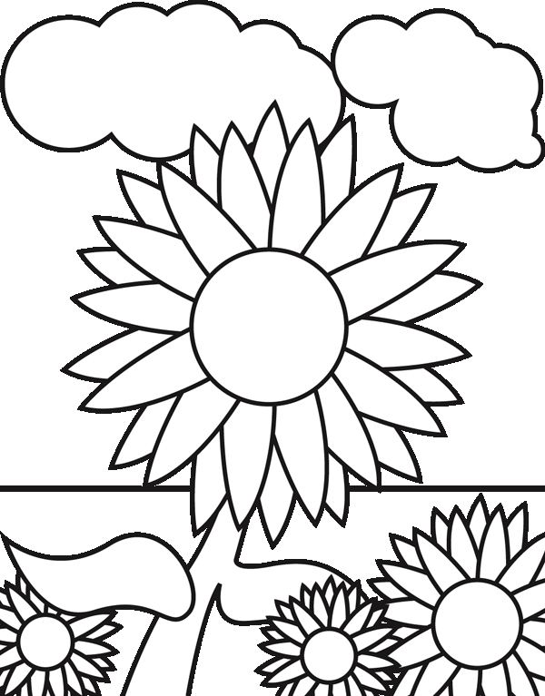 Sunflower Coloring Page | Tri-County Telephone, Cable and Internet