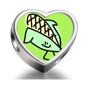 cute Thanksgiving corn clipart Heart Photo Charm Beads ...