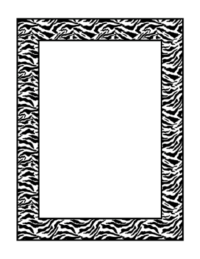 Zebra Print Page Border