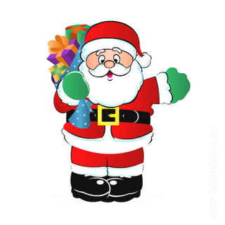 Christmas Clipart Santa Sleigh Reindeers Classroom