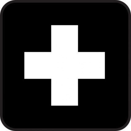 First Aid Map Sign clip art vector, free vectors