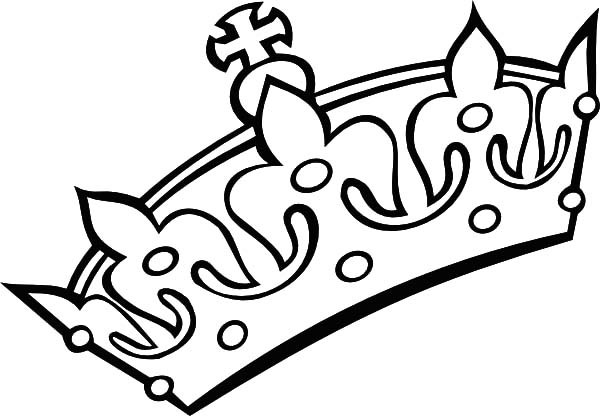 simple king and queen crown coloring pages