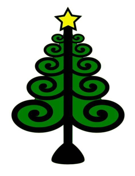 Swirly Tree Clip Art