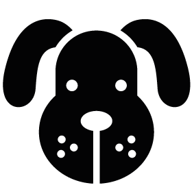 Dog Face Silhouette | Silhouette of Dog Face