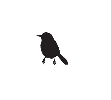 Magenta - Cling Rubber Stamp - Small Bird Silhouette