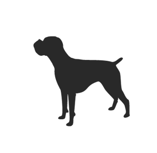 White Boxer Dog Silhouette - ClipArt Best