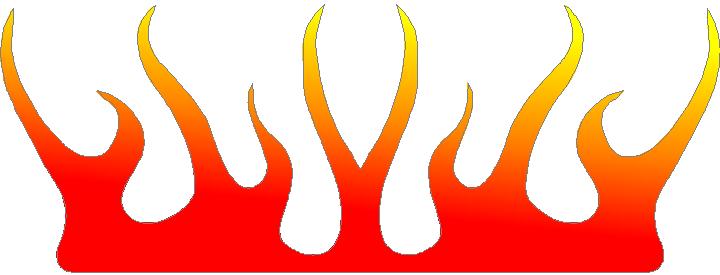 YELLOW TO RED FLAMES DECAL / STICKER 66