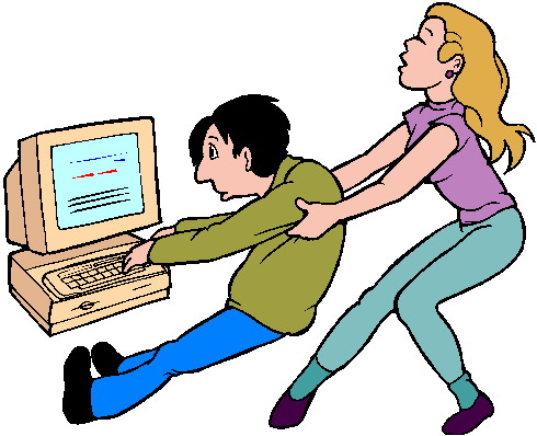 People using computer clipart