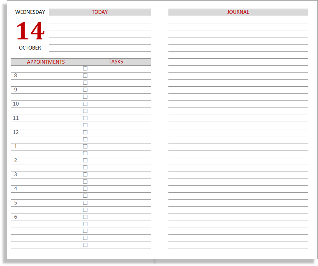 My Life All in One Place: Print your own free 2016 diary or calendar