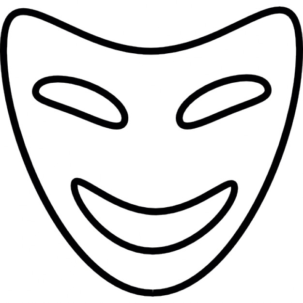 Comedy mask, IOS 7 interface symbol Icons | Free Download