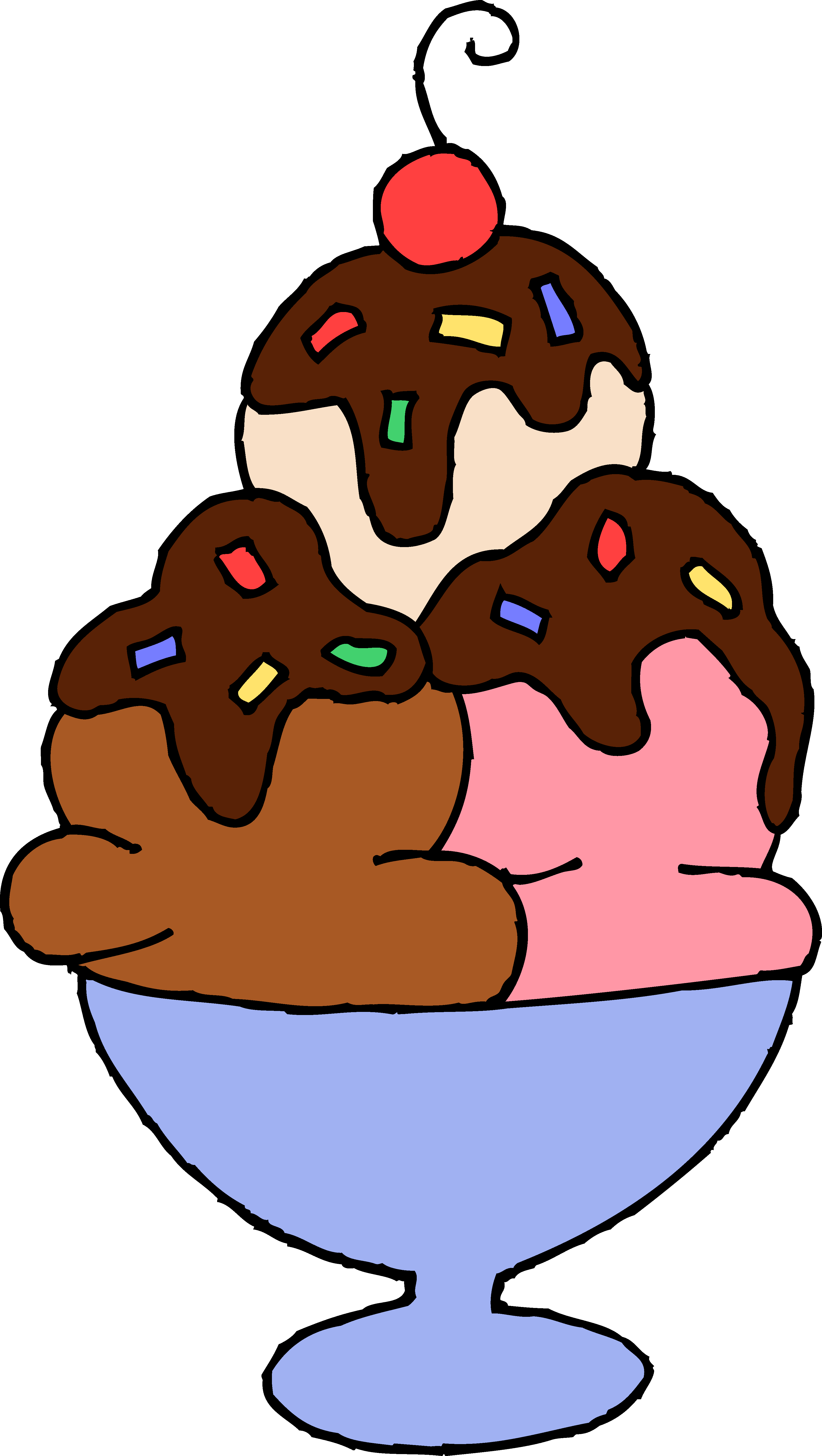 Ice cream sundae clip art