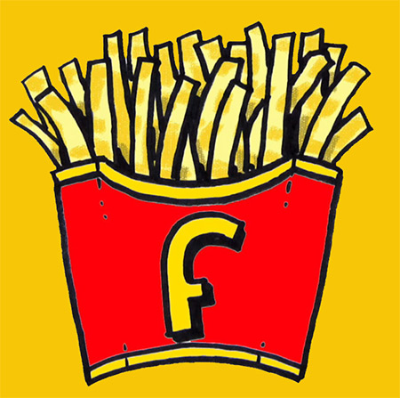 How to draw French Fries – really easy drawing tutorial | Shoo ...