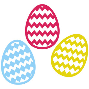 Silhouette Design Store - View Design #121232: chevron easter egg set