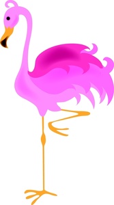 Cartoon flamingo clip art