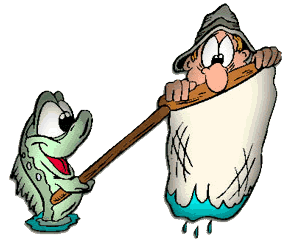 Funny fisherman clipart