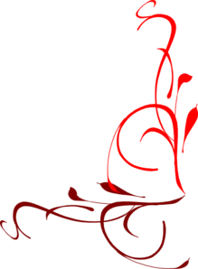 Corner Flourish Red Clip Art - vector clip art online ...