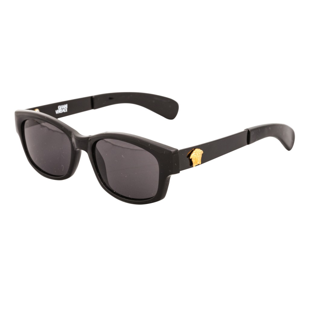 VINTAGE GIANNI VERSACE GOLD MEDUSA WAYFARER SUNGLASSES