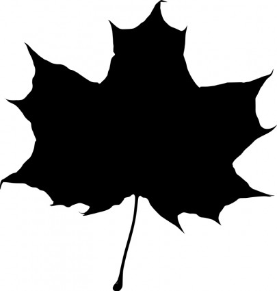 Oak leaf silhouette Vector clip art - Free vector for free download