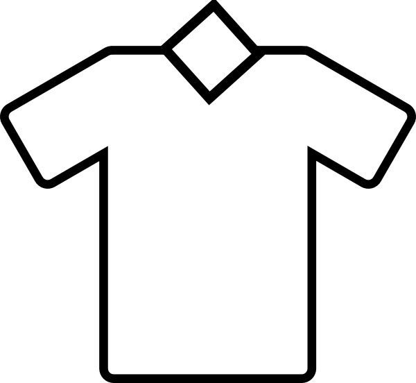 White Tshirt Vneck clip art - vector clip art online, royalty free ...