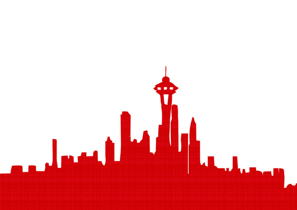 Seattle Skyline silhouette Art Print by ialbert | Society6