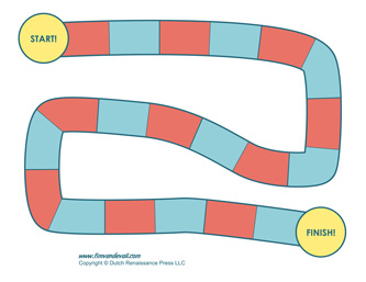 Blank Board Game Template Printables | Make Your Own Board Game - PDF