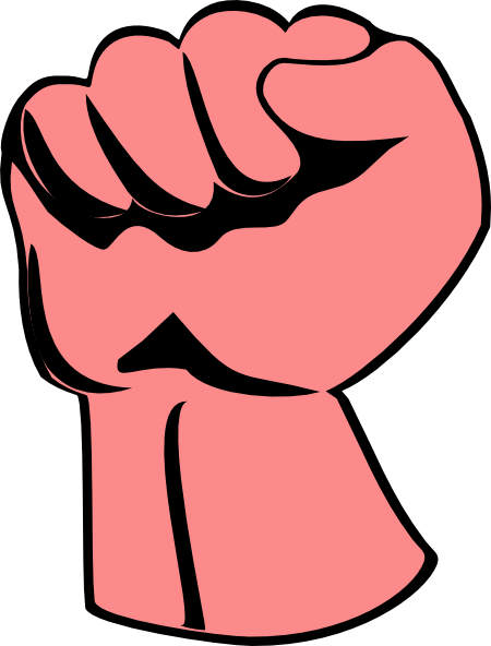 Raised Fist Clip Art - vector clip art online ...