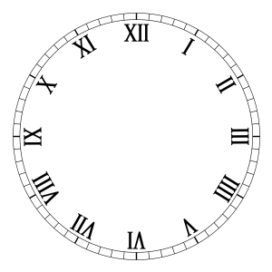 Colouring Clock Face Printable