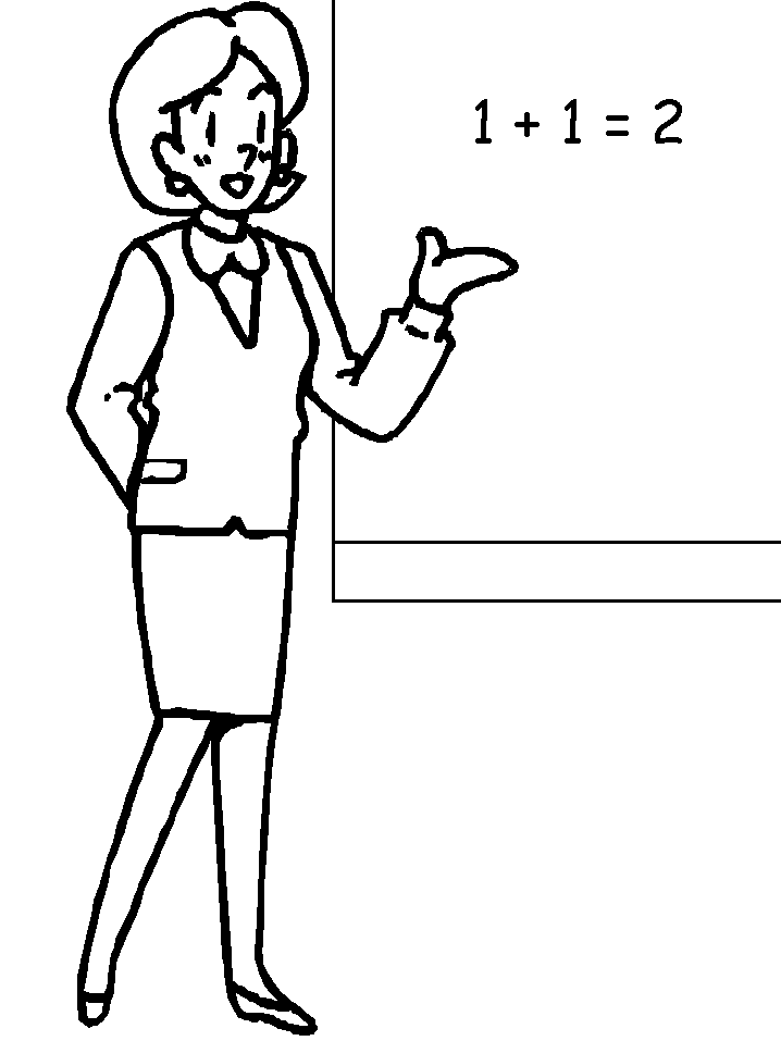 teacher Colouring Pages