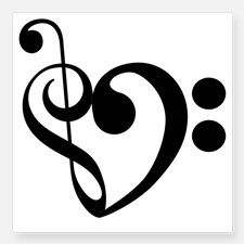 Treble Bass Clef Heart Gifts & Merchandise | Treble Bass Clef ...