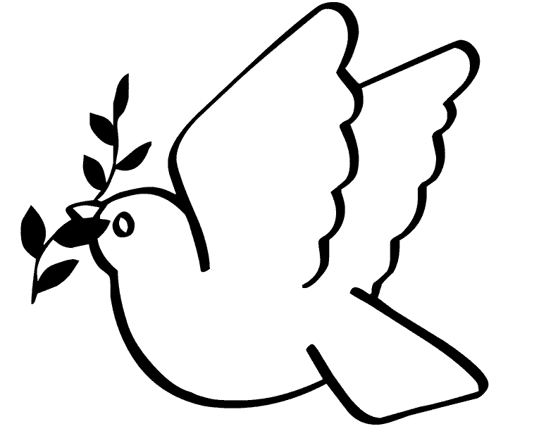 Simple Outline Of A Dove Of Peace - ClipArt Best