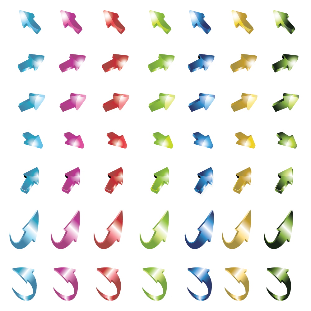 Glossy Arrows Vector | DragonArtz Designs (we moved to dragonartz.