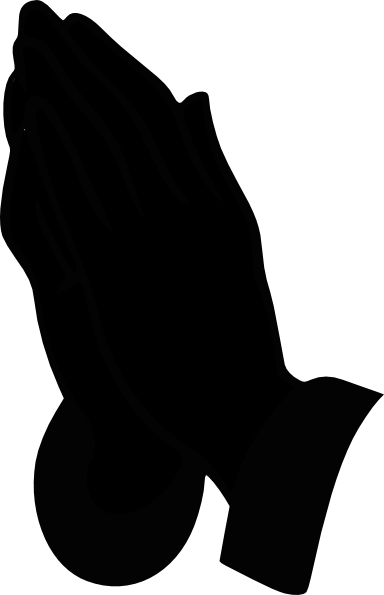Jonadab Praying Hands Silhouette clip art Free Vector