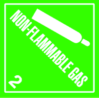 Non Flammable Gas Label, Free Shipping